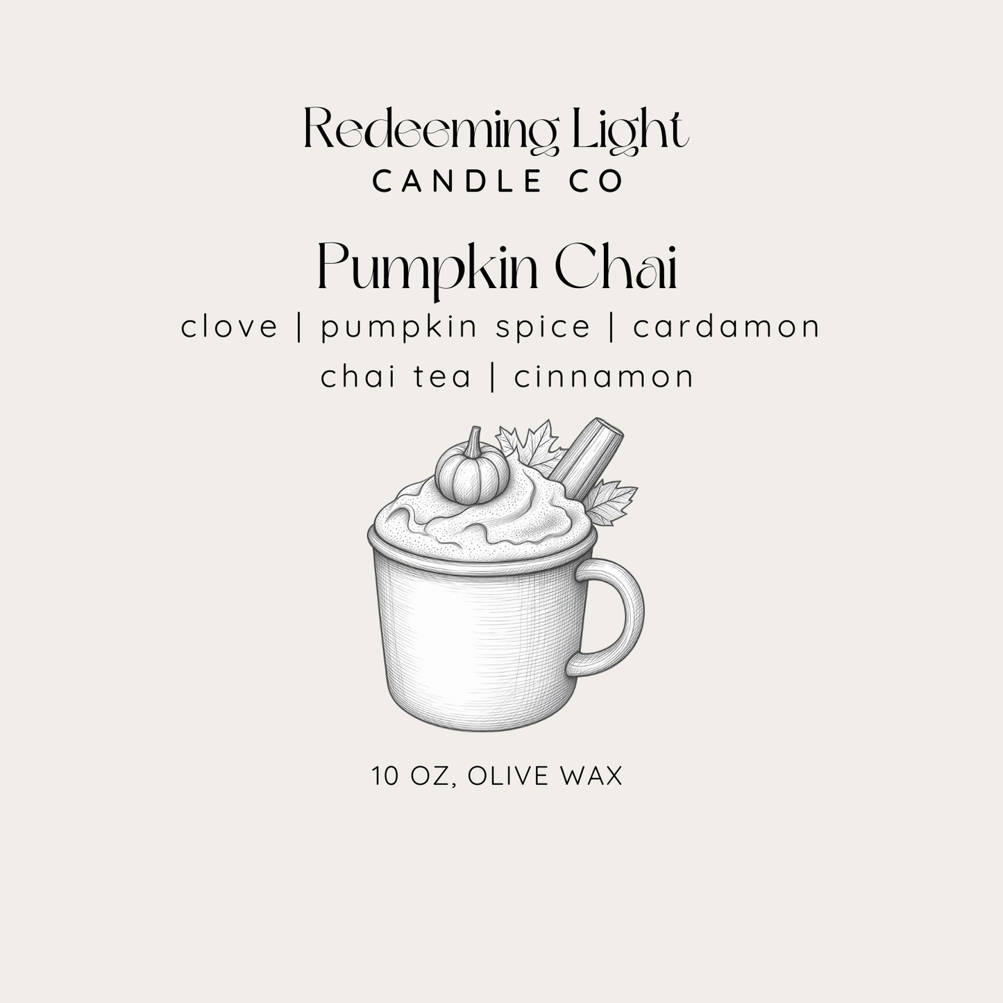 Pumpkin Chai Glass 10 oz