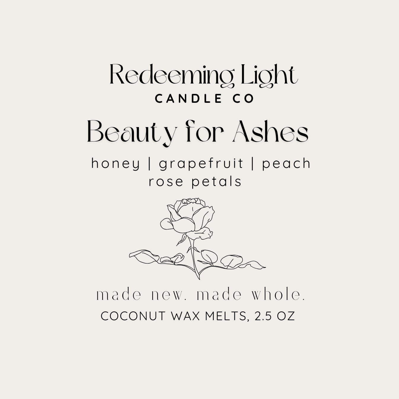 Signature Collection: Beauty for Ashes Wax Melts 2.5oz